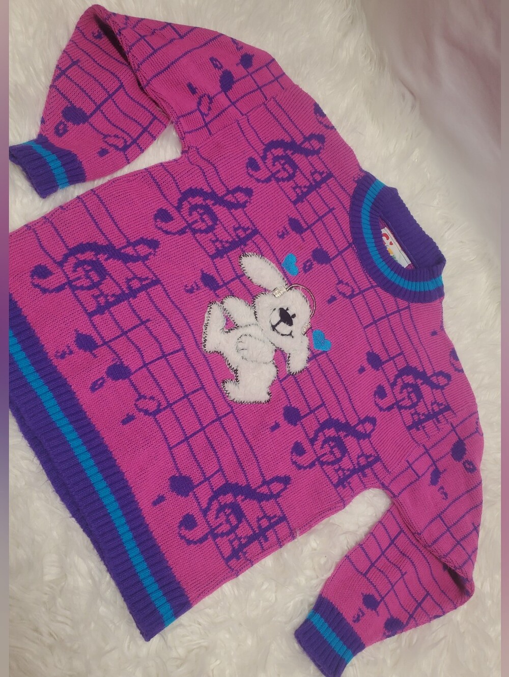 Vintage rare 90s y2k Sweater musical dog plush gizmo 80s girls